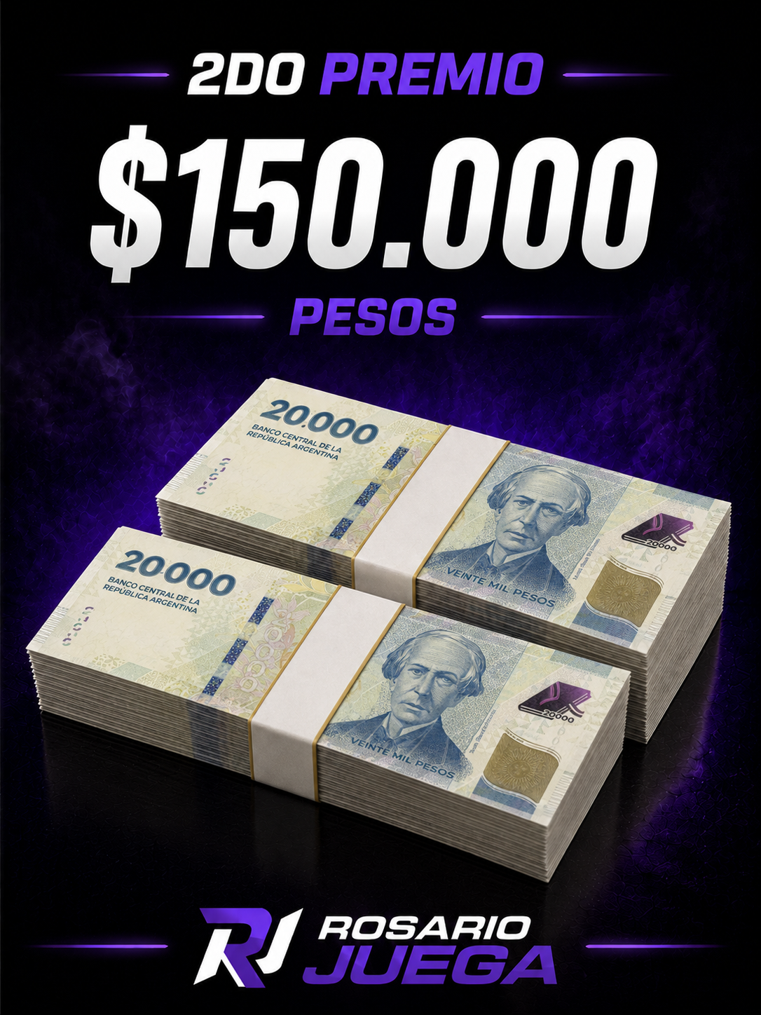 Segundo premio: 150.000 pesos
